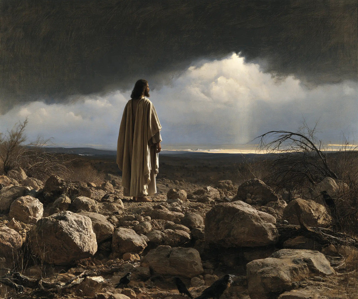 Jesus in the Desert — Waiting at the Threshold of the Parted Sky