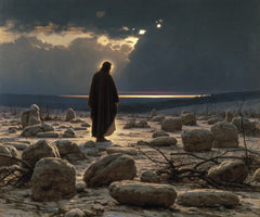 Jesus in the Desert — The Golden Thread behind the Shadowed Mantle