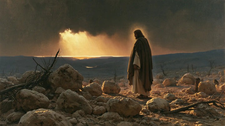 Jesus in the Desert — The Dark Mantle before the Ember of the Sky