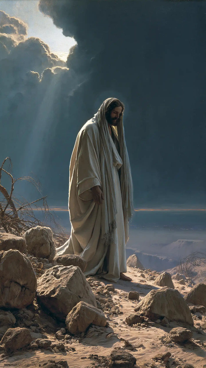 Jesus in the Desert — The Inclined Veil in the Blue Light