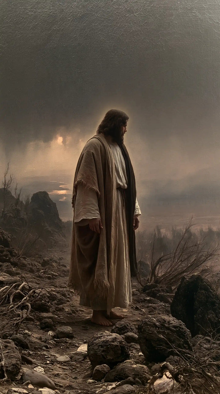 Jesus in the Desert — Stillness among the Dry Roots