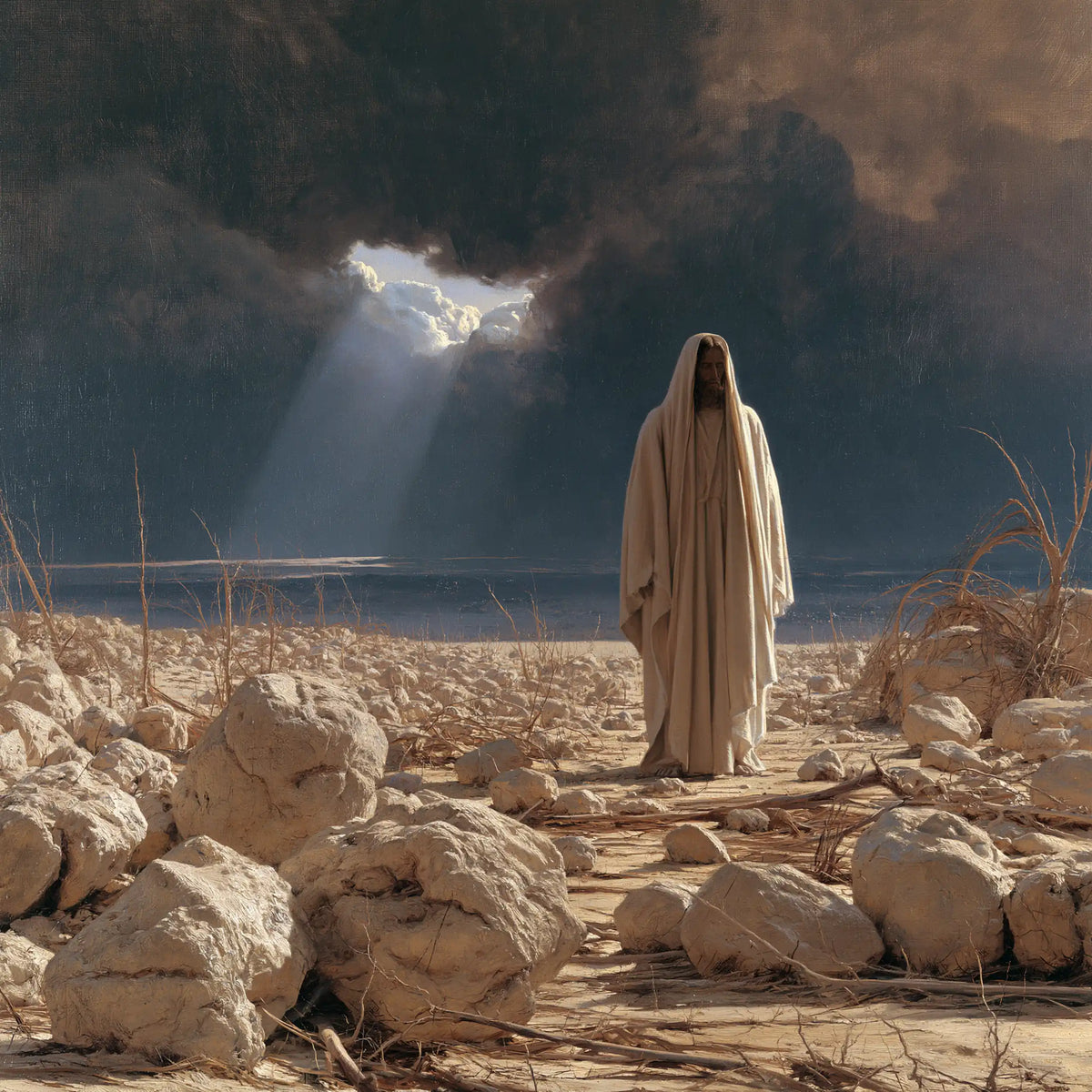 Jesus in the Desert — The Ivory Veil before the Blue Ray
