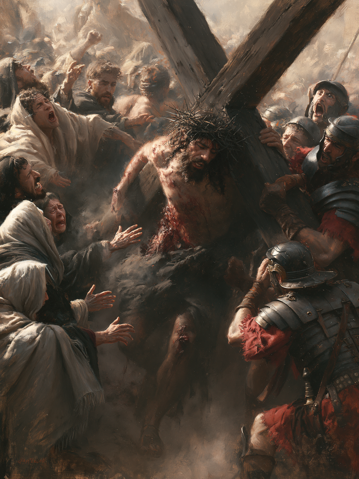 The Stations of the Cross - Explosion of movement · Portrait n° 7 — aperçu de la finition sélectionnée