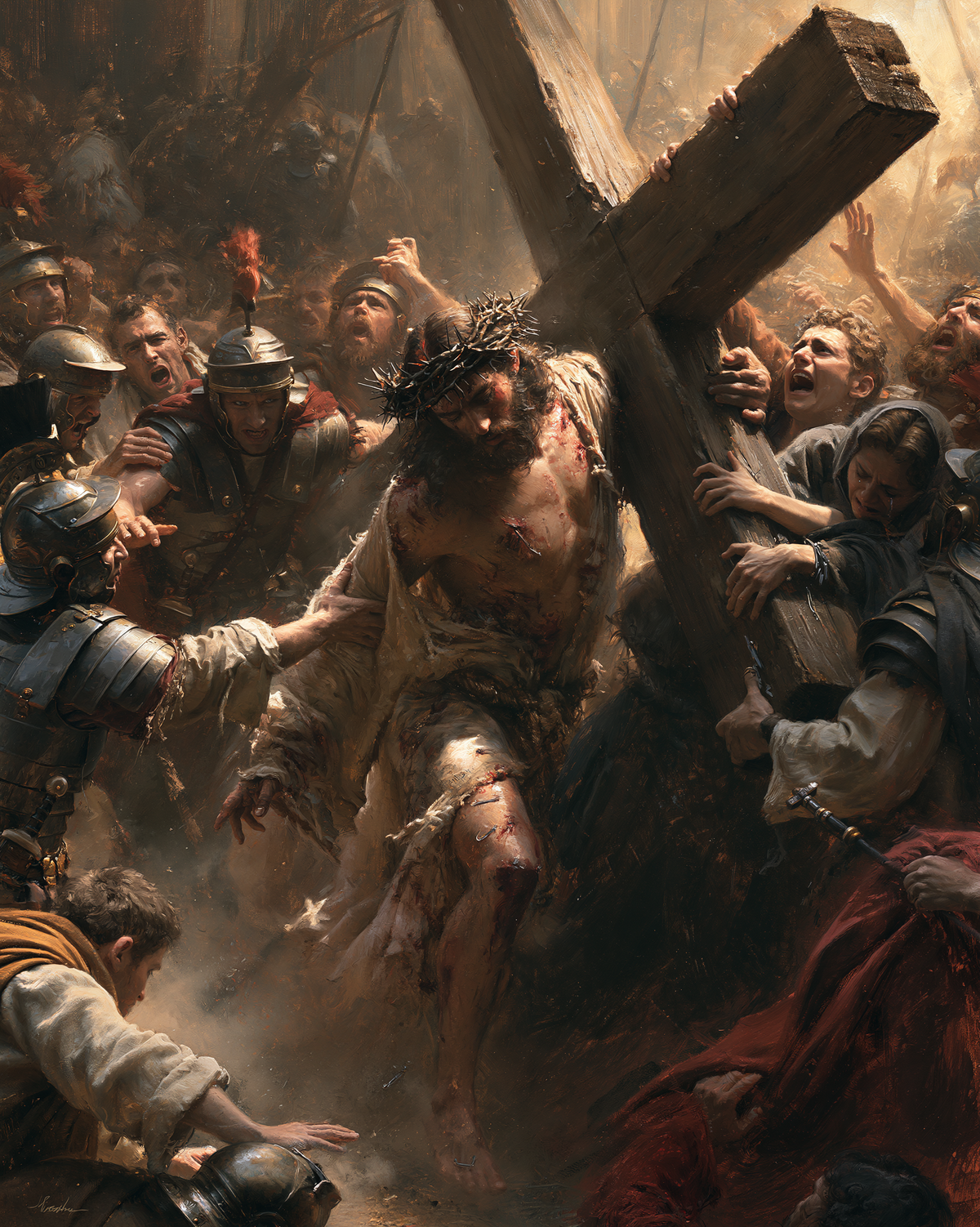 The Stations of the Cross - Explosion of movement · Portrait n° 8 — aperçu de la finition sélectionnée