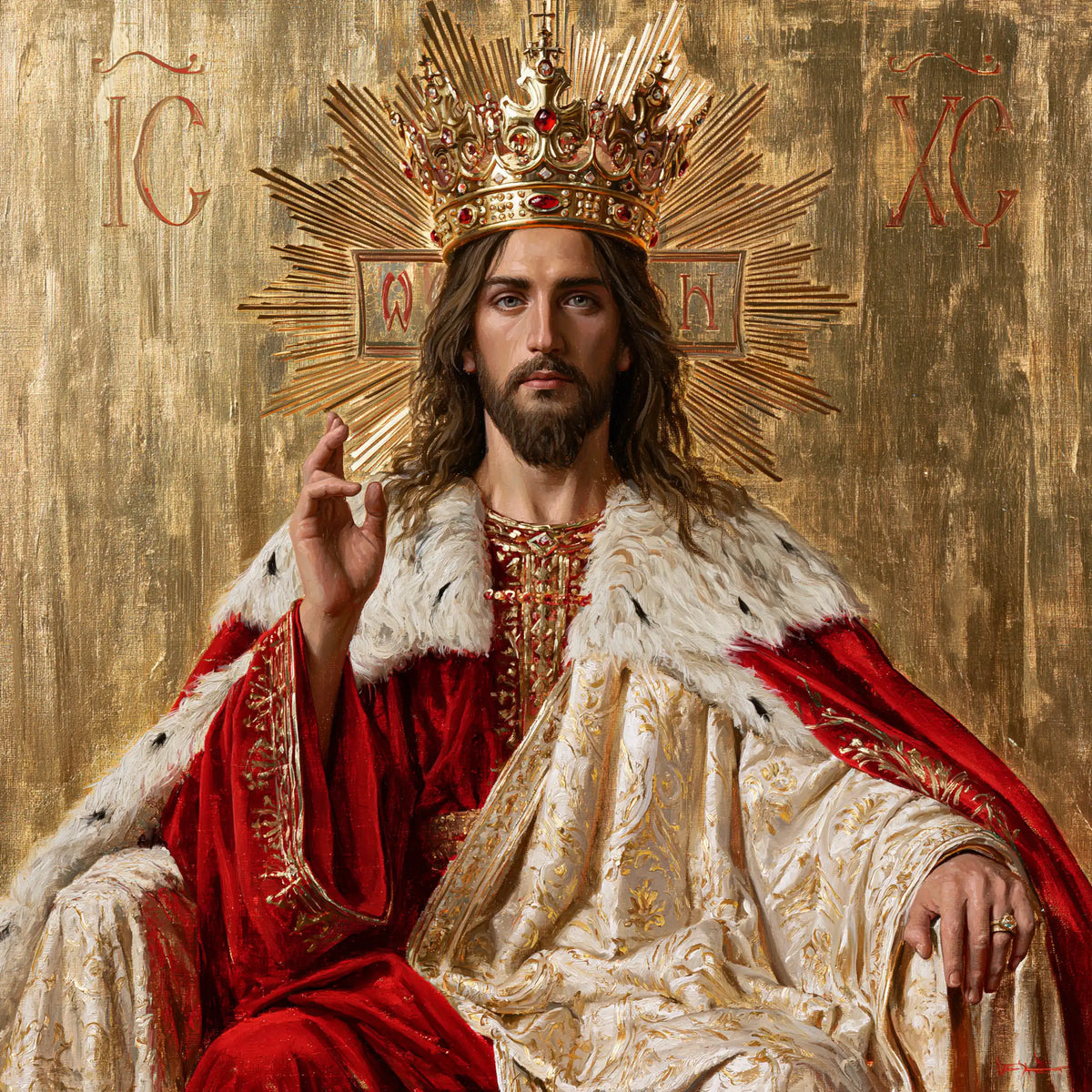 Jesus the King — Ermine and Radiant Red