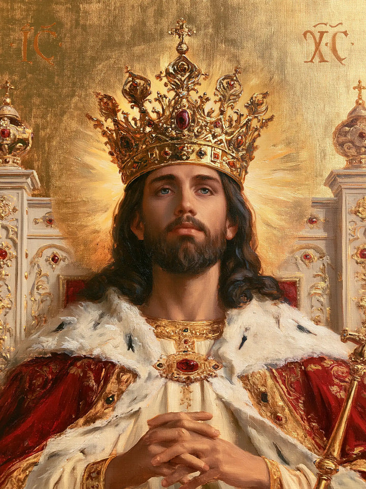 Jesus the King - Red, Ivory and Gold · Portrait n° 10