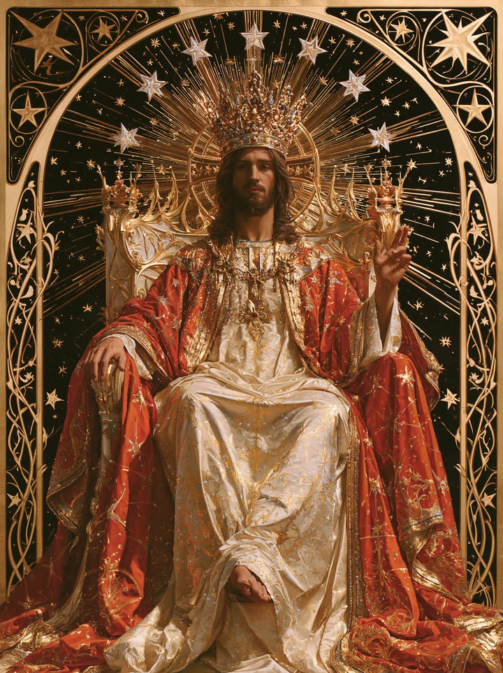Jesus the King - Sacred Art Nouveau · Portrait n° 7