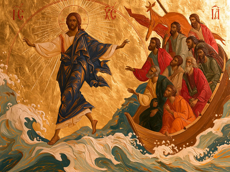 Jesus Walking on Water - Contemporary Byzantine · Landscape n° 6