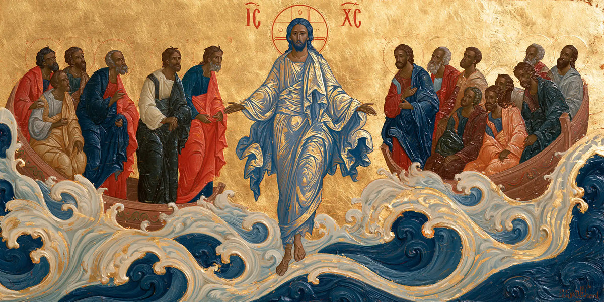 Jesus Walking on Water — Blue Grace between the Standing Witnesses
