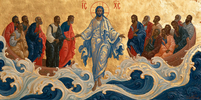 Jesus Walking on Water — Blue Grace between the Standing Witnesses