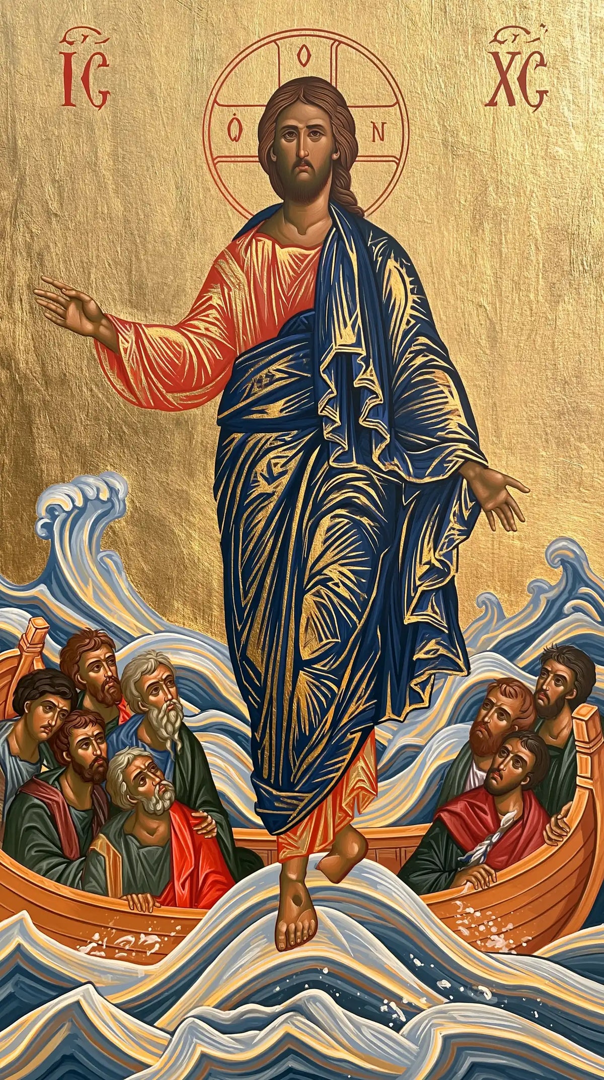 Jesus Walking on Water — The Embroidered Cloak above the Little Prows