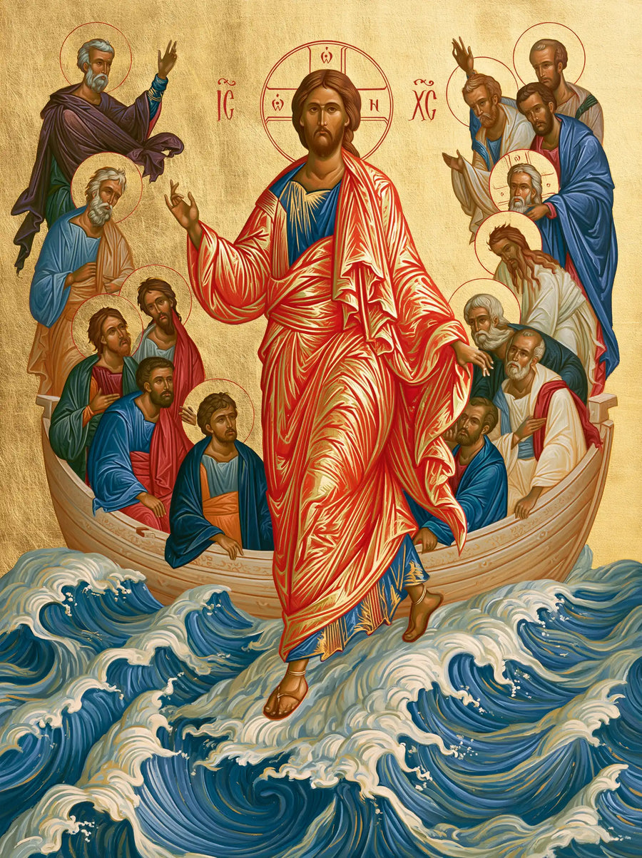 Jesus Walking on Water - Contemporary Byzantine · Portrait n° 23