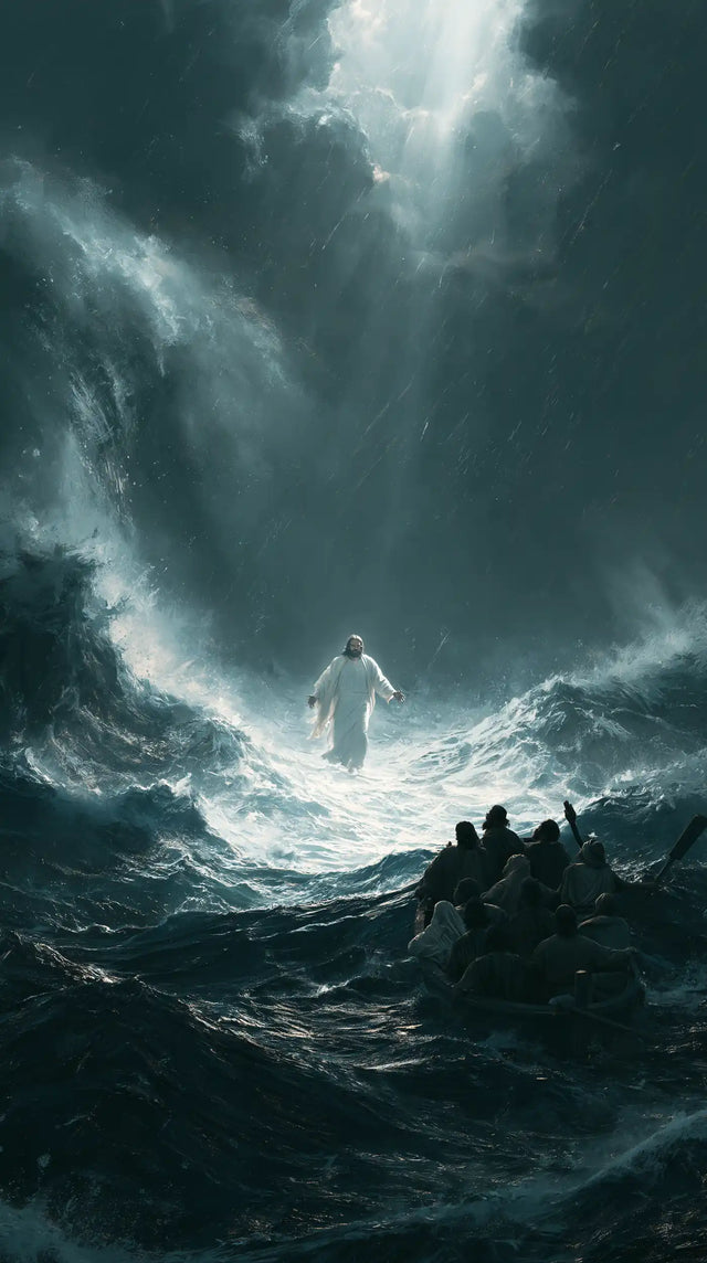 Jesus Walking on Water — The Small Presence beneath the Vast Sky