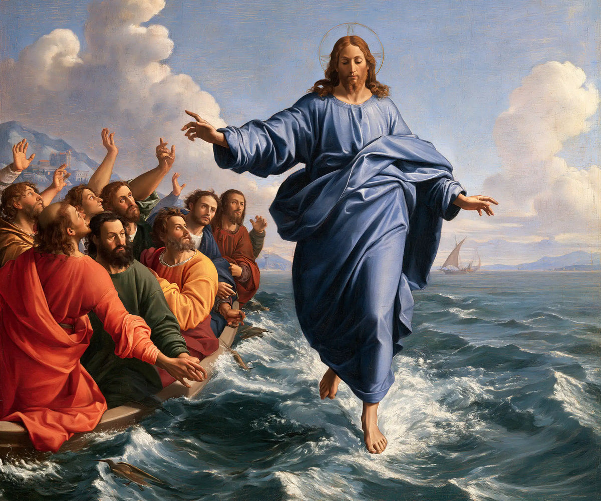 Jesus Walking on Water — Azure Unfurled before the Witnesses