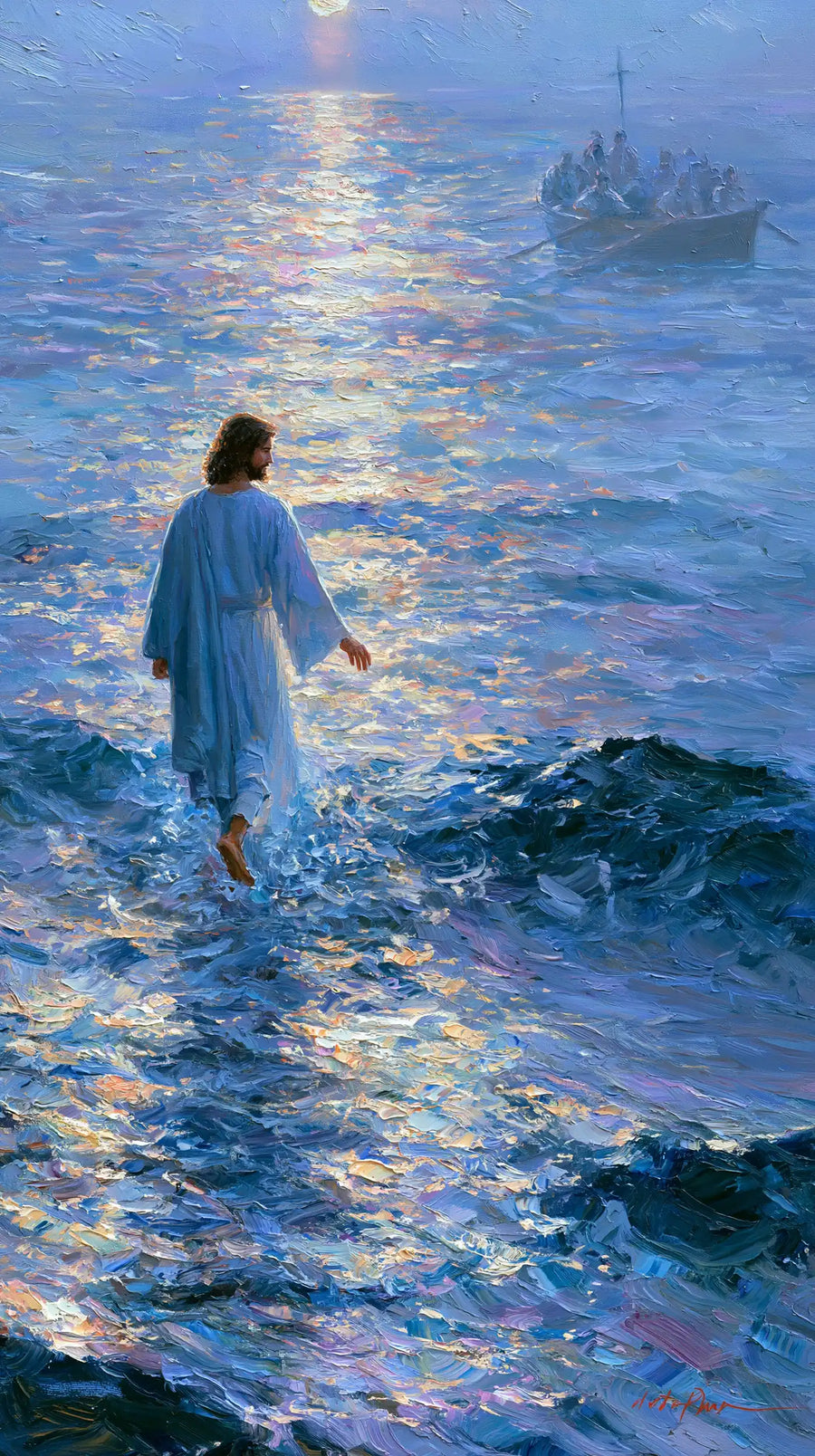 Jesus Walking on Water - Impressionist · Portrait n° 5