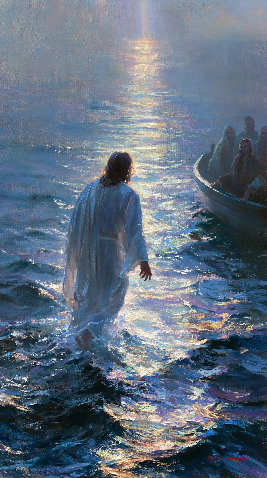 Jesus Walking on Water - Impressionist · Portrait n° 12