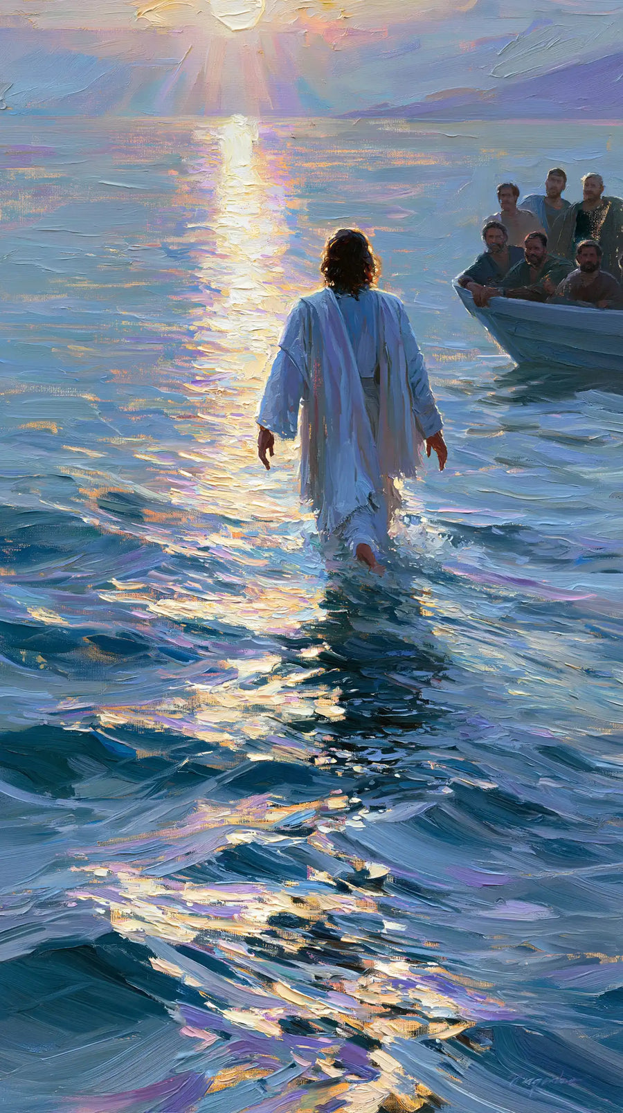 Jesus Walking on Water - Impressionist · Portrait n° 19