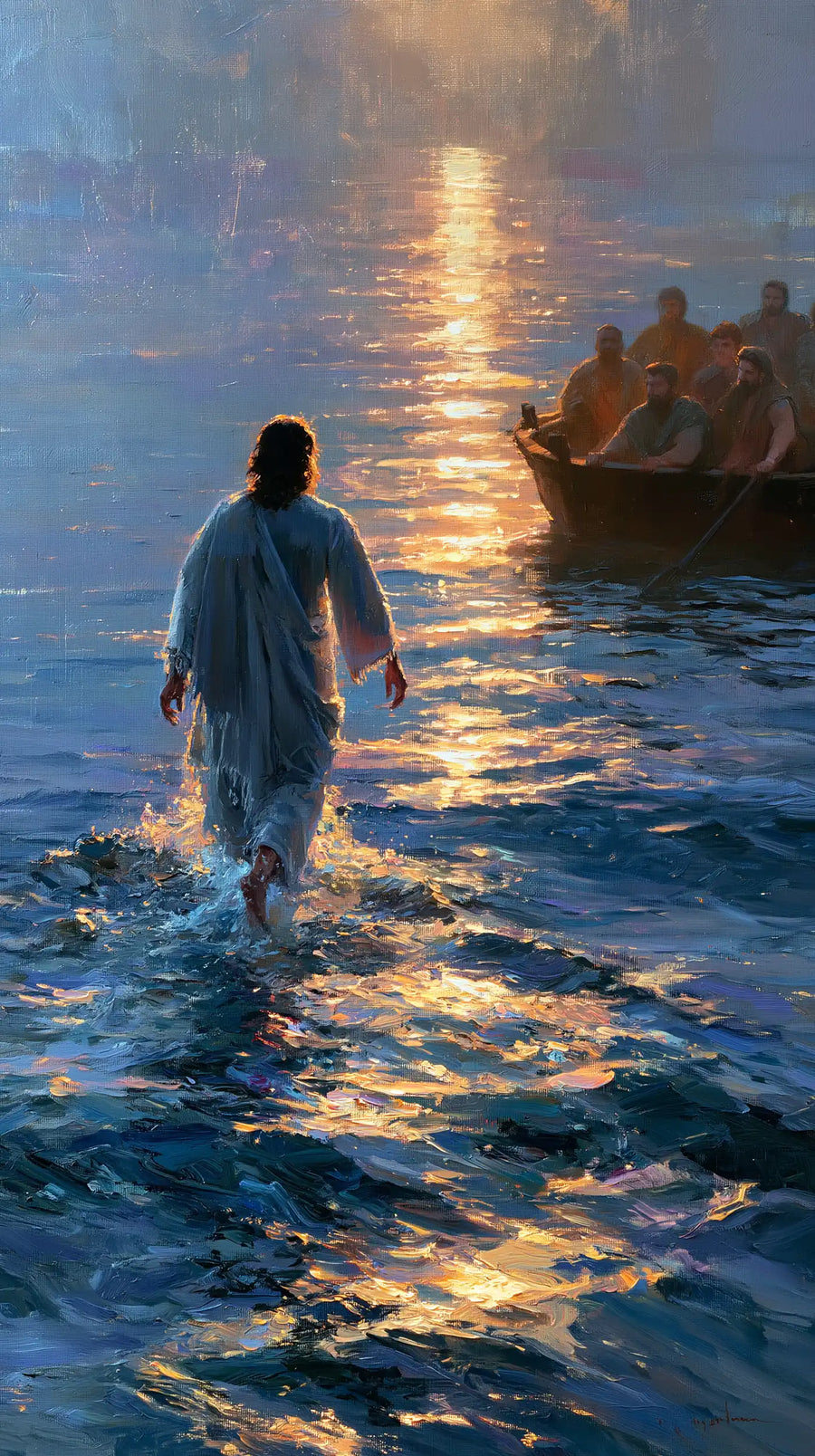 Jesus Walking on Water - Impressionist · Portrait n° 20