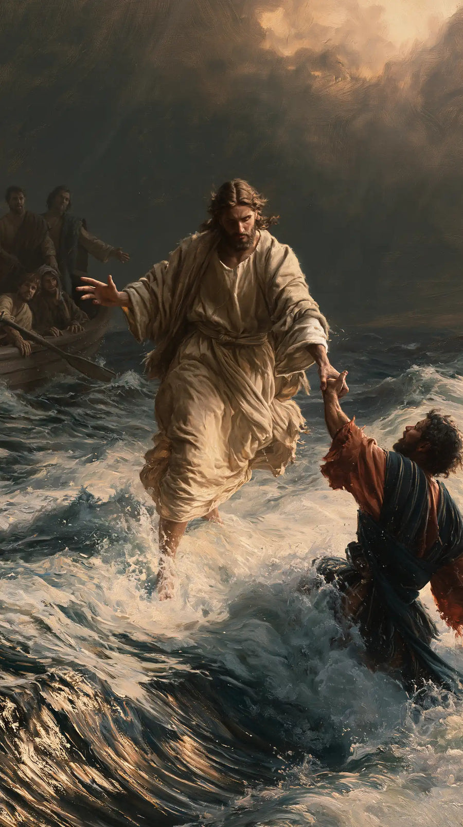 Jesus Walking on Water - Jesus Saves Peter · Portrait n° 5
