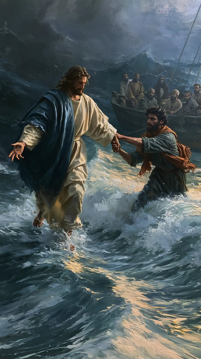 Jesus Walking on Water — The Blue Bond above the White Current