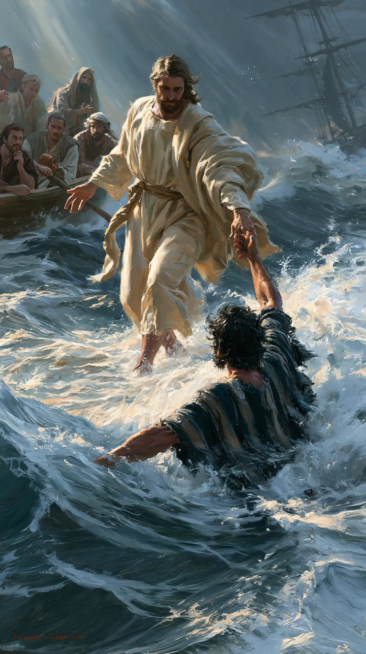 Jesus Walking on Water — The Hand at the End of the Outstretched Arm