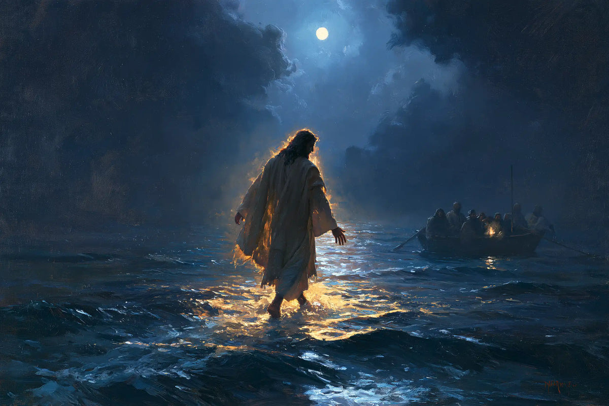 Jesus Walking on Water — Two Lights Answer upon the Waters