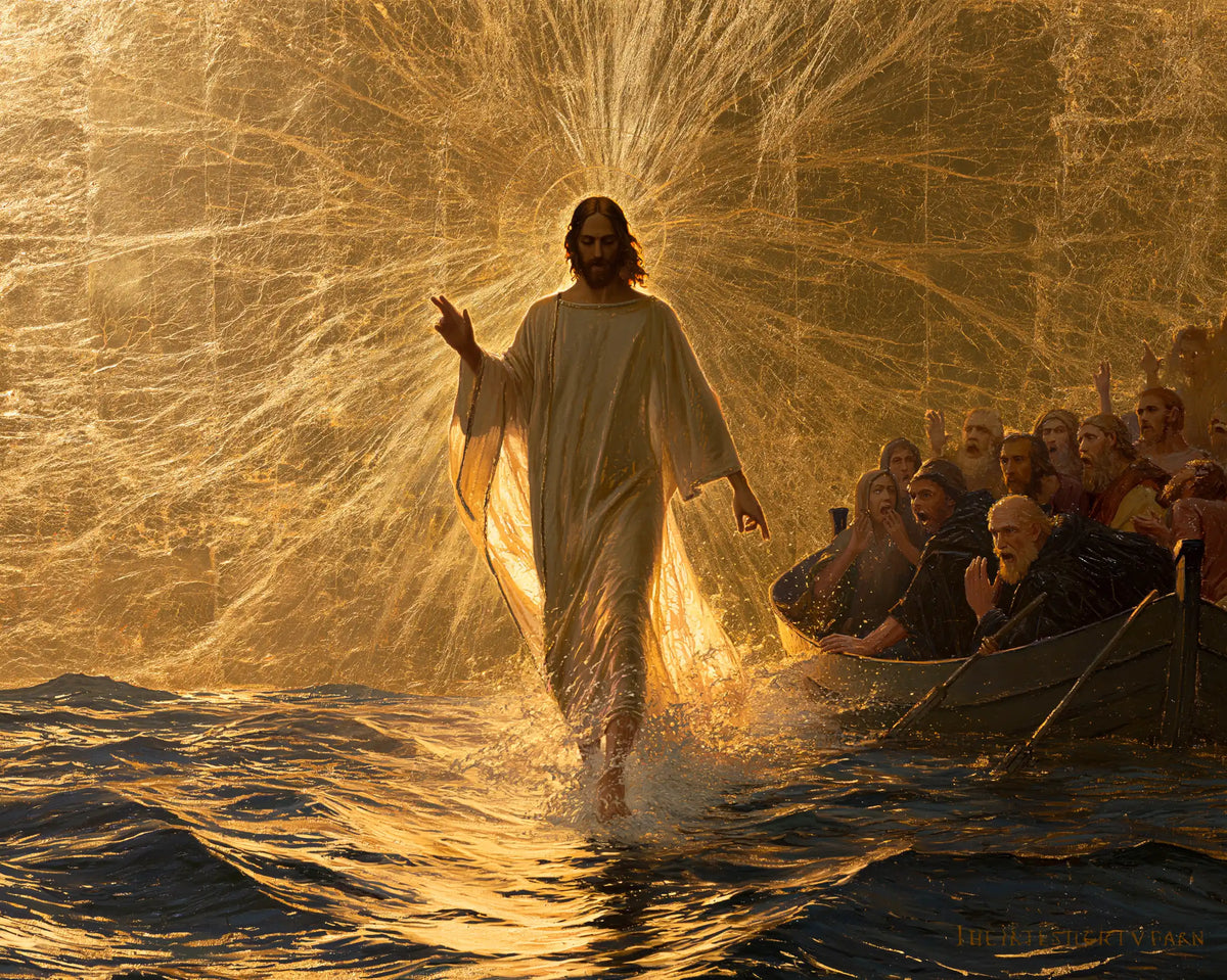 Jesus Walking on Water — The Presence at the Heart of Threads of Light