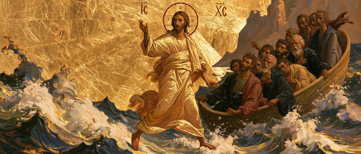 Jesus Walking on Water — The Icon’s Step before the White Wave