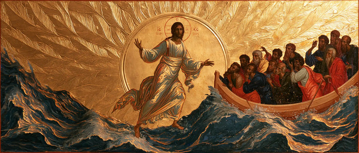 Jesus Walking on Water — The Golden Oval behind the Crossing