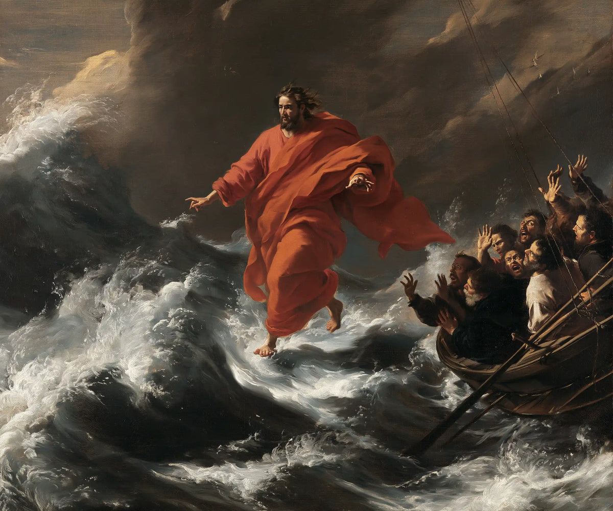 Jesus Walking on Water — Vermilion before the Night
