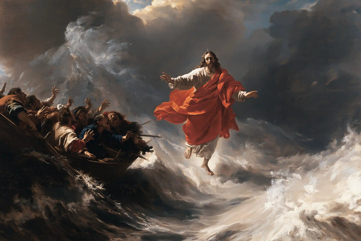 Jesus Walking on Water — Red at the Edge of the White Valley