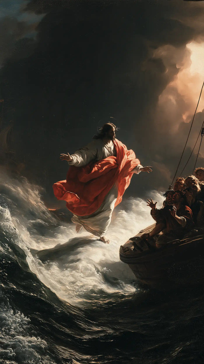 Jesus Walking on Water — The Vigil beneath the Inky Sky