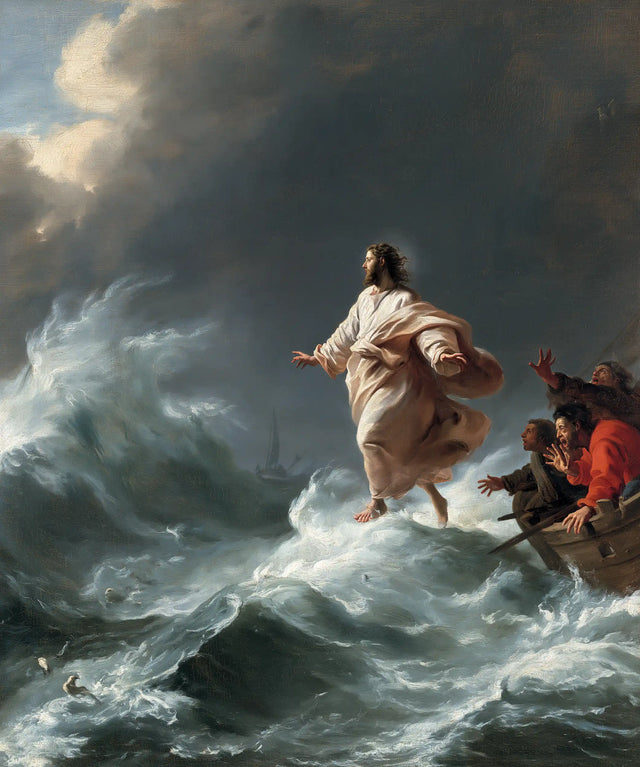 Jesus Walking on Water — Linen at the Edge of Turquoise