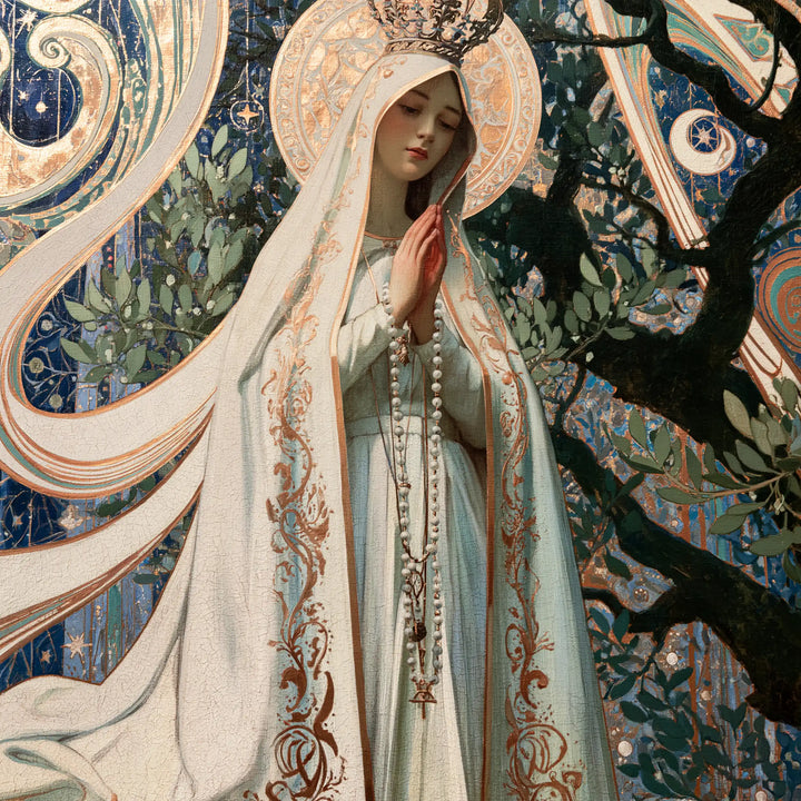 Our Lady of Fatima – Sacred Art Nouveau · Square no. 4