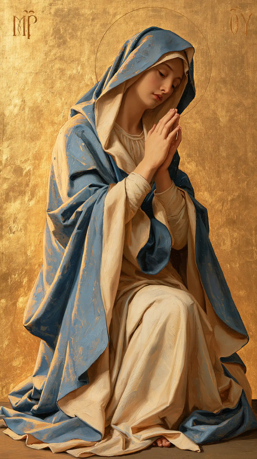 Virgin Mary in Prayer - Contemporary Byzantine · Portrait n° 32