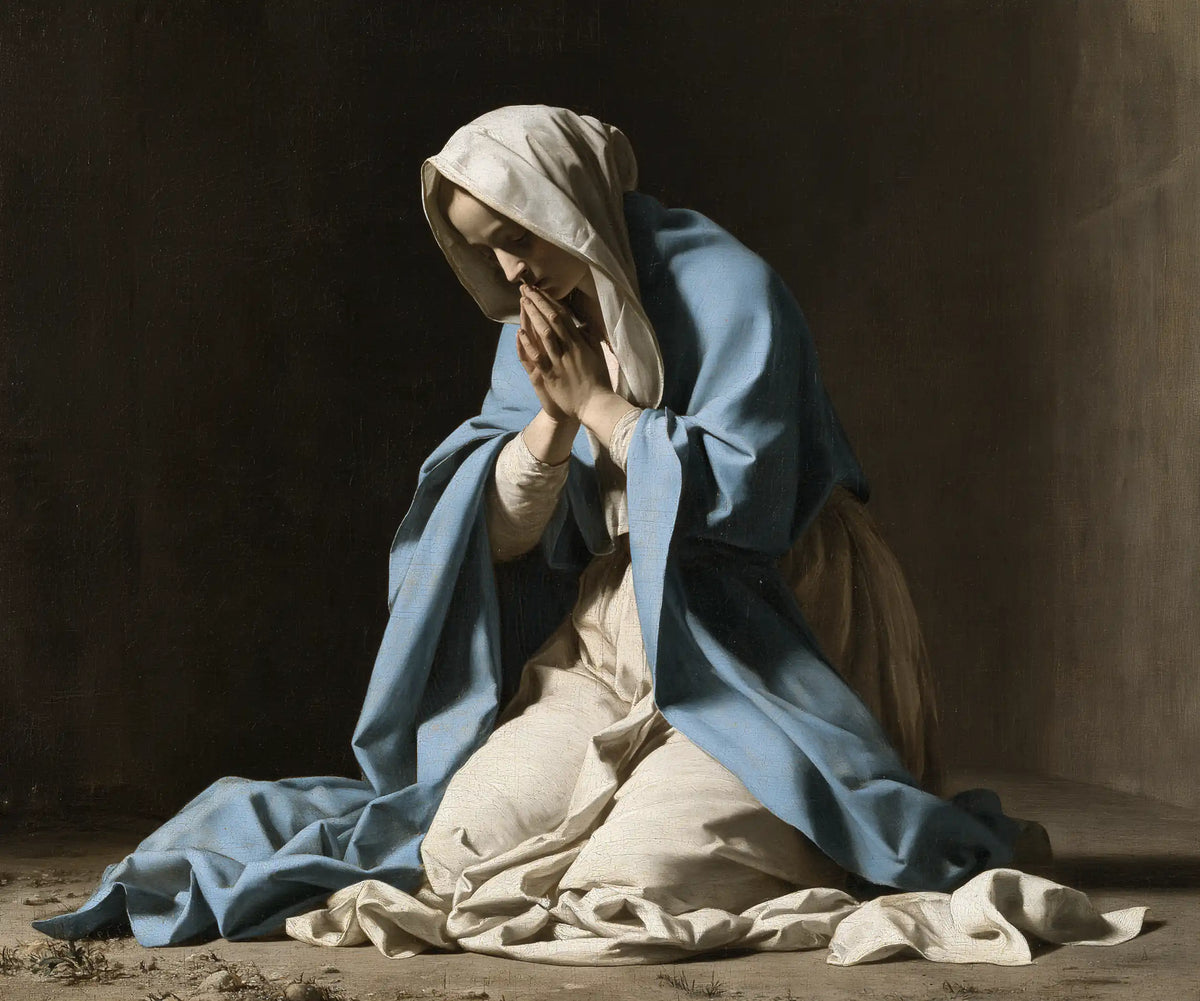 Virgin Mary in Prayer — Prayer in the Quiet of the Room
