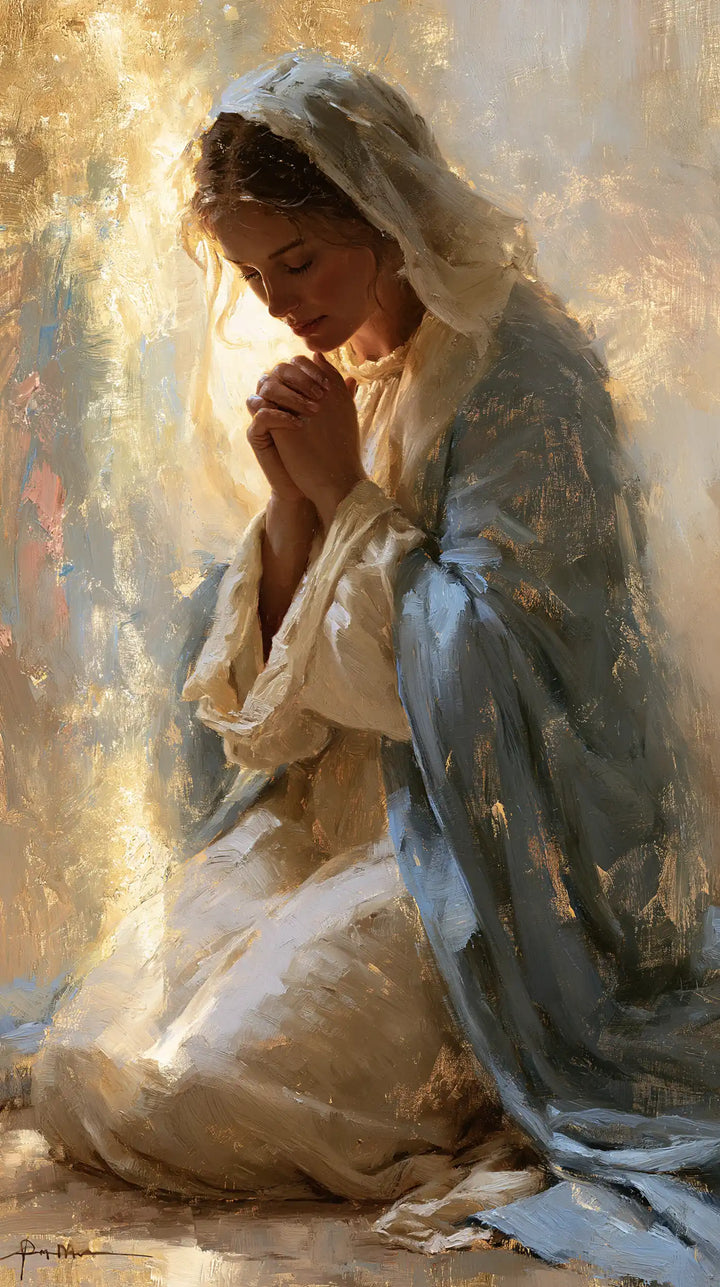 Virgin Mary in Prayer - Impressionist · Portrait n° 4