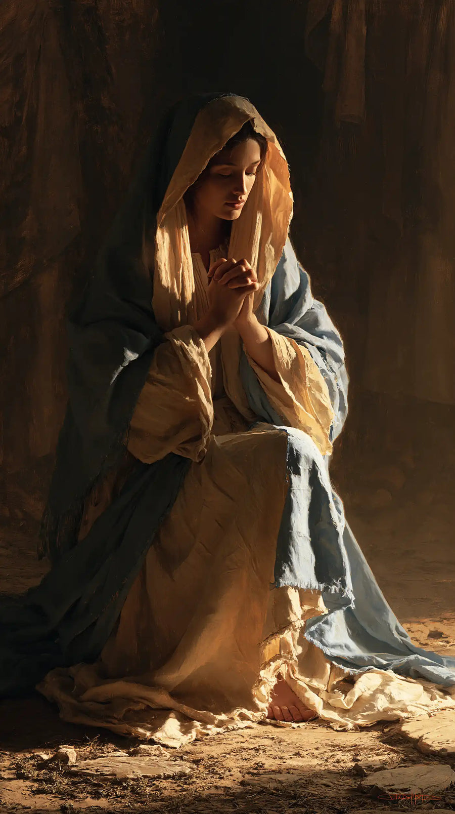 Virgin Mary in Prayer - Mary in Divine Light · Portrait n° 21