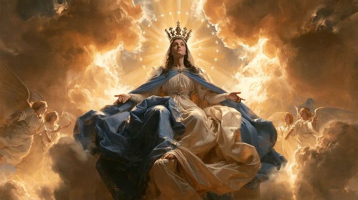 Mary, Queen of Heaven — The Great Drapery Beneath the Solar Diadem