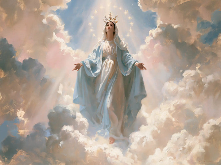 Mary, Queen of Heaven — Palms Above the White Foam