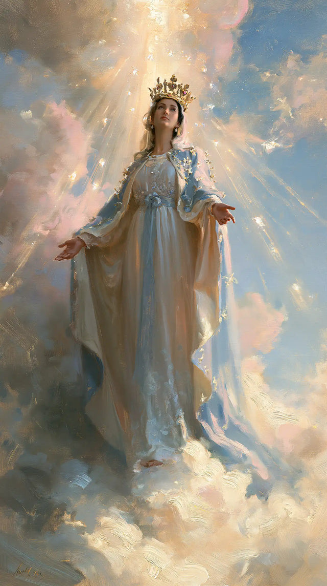 Mary, Queen of Heaven — The Queen at the Edge of the Luminous Sky