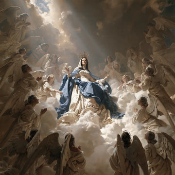Mary Queen of Heaven - Mary Surrounded by Angels · Square n° 1