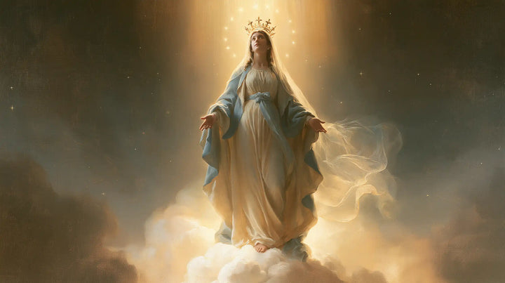 Mary, Queen of Heaven — Bare Feet at the Threshold of the Quiet Halo