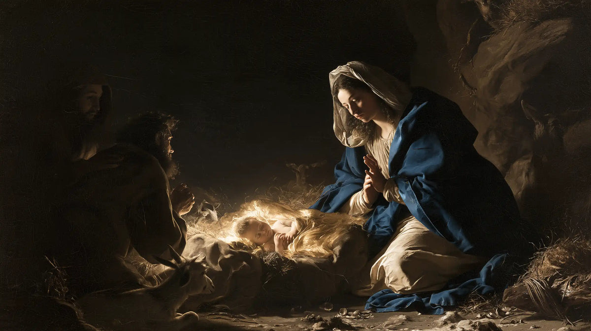 The Nativity — The Refuge Beneath the Azure Mantle