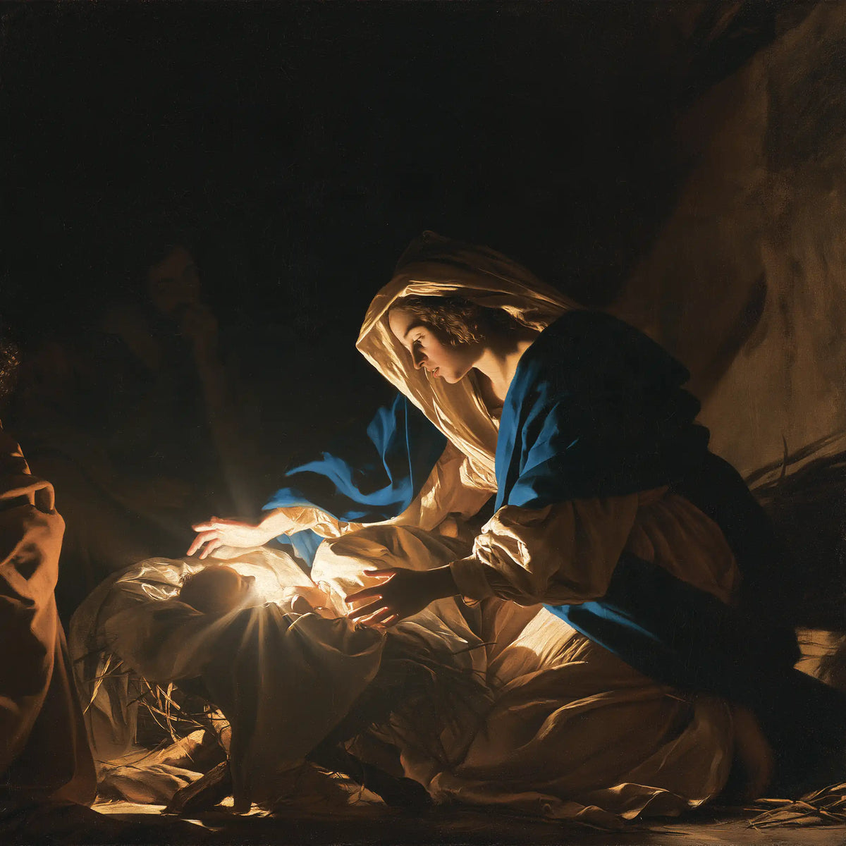 The Nativity — Tenderness in Amber Sleeves
