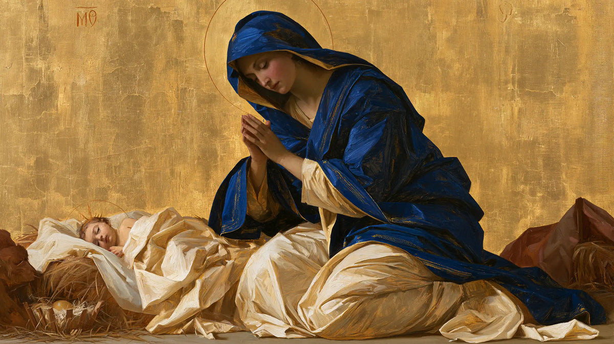 The Nativity — Prayer in Golden Stillness