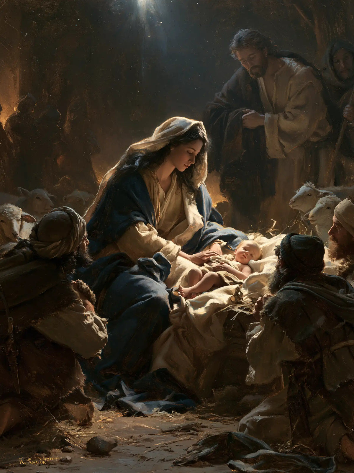 The Nativity — The Standing Shepherd Behind Gentleness