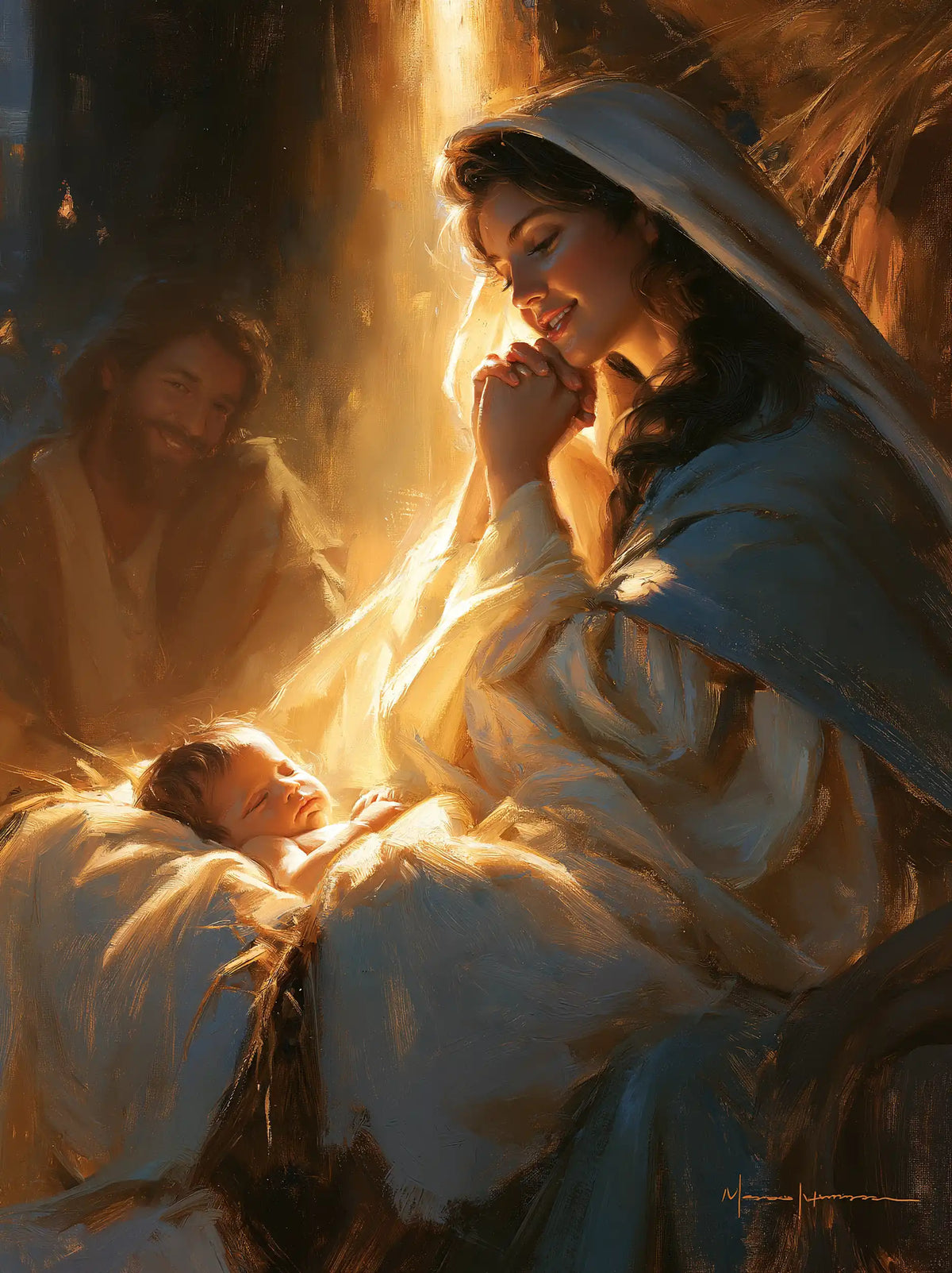 The Nativity — Quiet Joy in the Vertical Ray