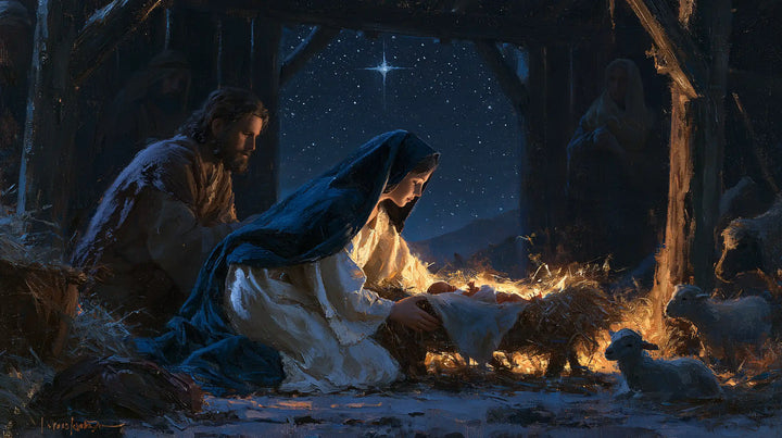 The Nativity — The Lamb at the Threshold of Starry Night