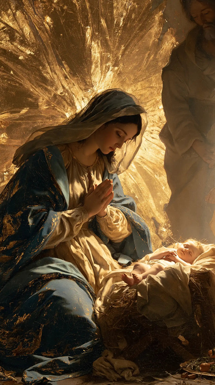 The Nativity — The Cradle Beneath the Fan of Light